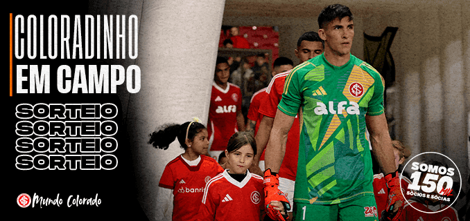 Cinco sócios(as) coloradinhos(as) serão sorteados(as) para entrar em campo contr...